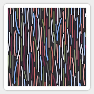 Pick up Sticks in cool winter tones on charcoal Sticker